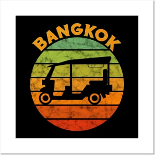 Bangkok Tuk Tuk On A Rainbow Of Colors Posters and Art